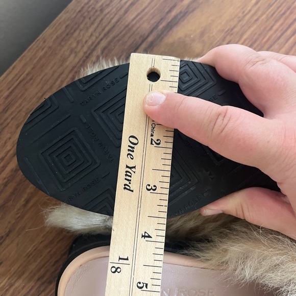 Taryn Rose Pearla Platform Slides Real Lamb Fur Made in Italy Sz 9 Designer NWOB - Picture 12 of 13